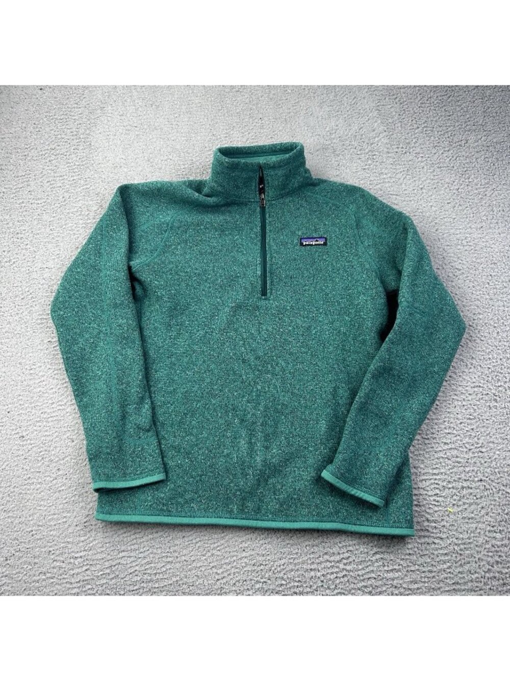Patagonia Quarter Zip Better Sweater Women’s Teal Green Size Large Pullover